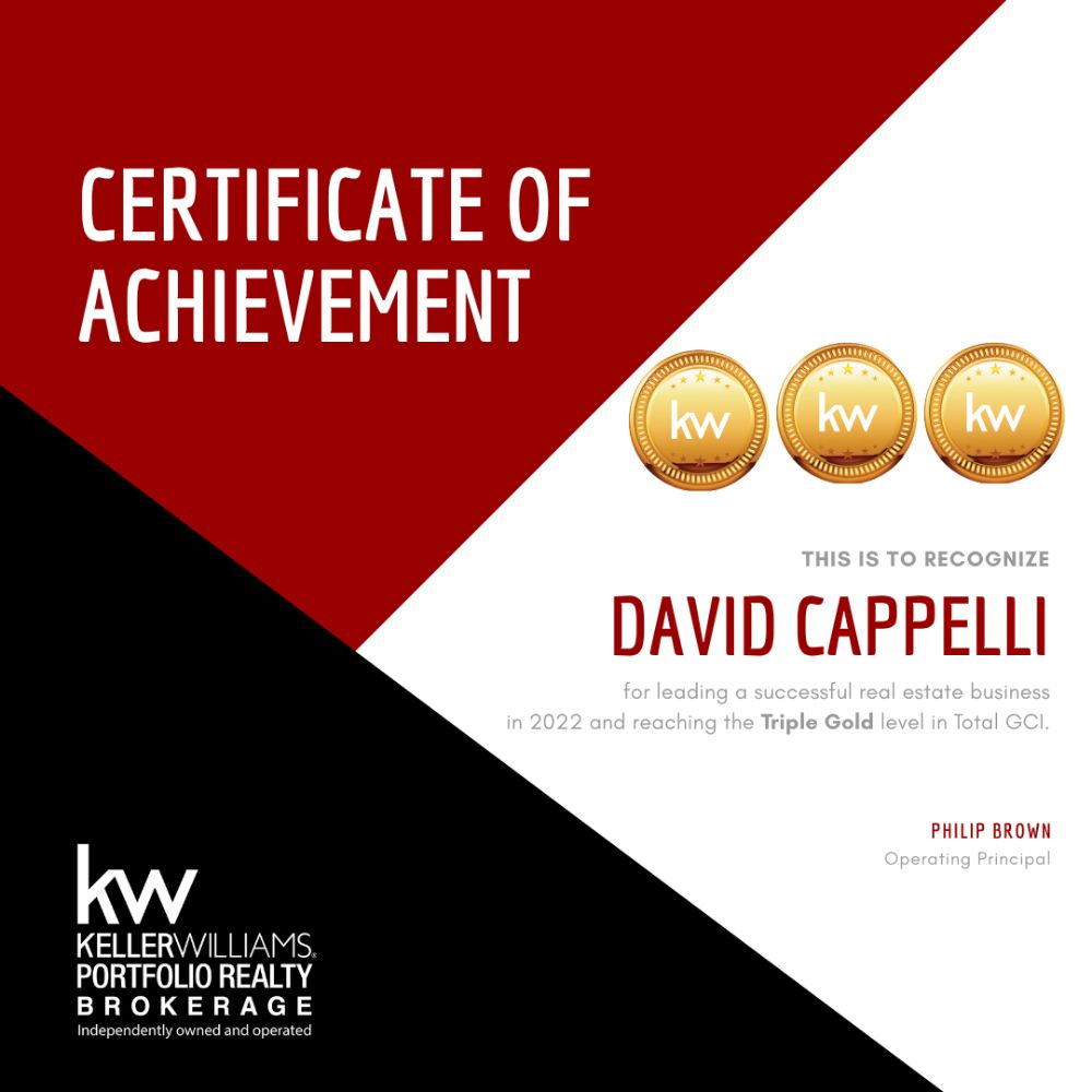 KW Triple Gold Award 2022 - David Cappelli